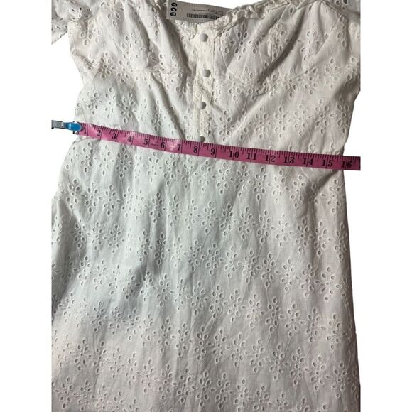 NWT Boohoo Eyelet Babydoll‎ Dress Feminine Cottagecore Coastal Cowgirl Coquette - Picture 5 of 8